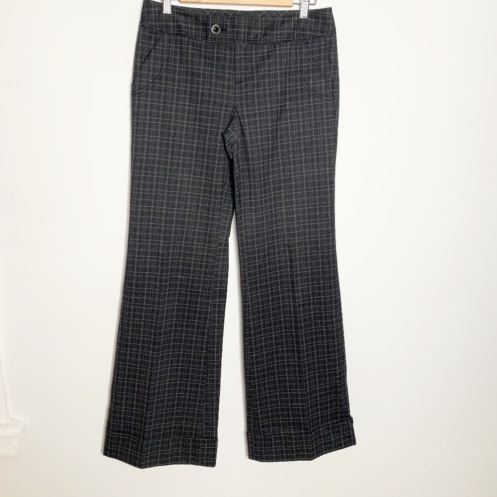 Halogen Plaid Flare WindowPane Plaid Pants Women's Size 4